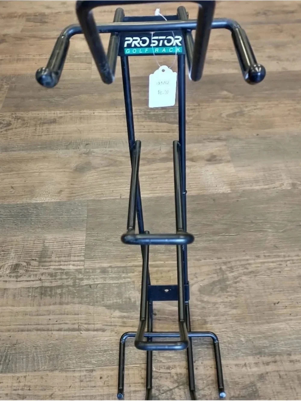 Black Metal Golf Bag and Shoe Rack